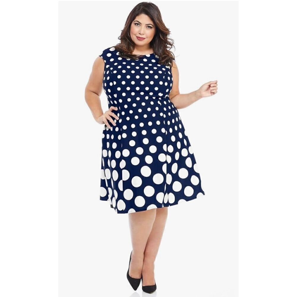 London Times Women's Cap Sleeve Fit and Flare-Elegant Summer Dress